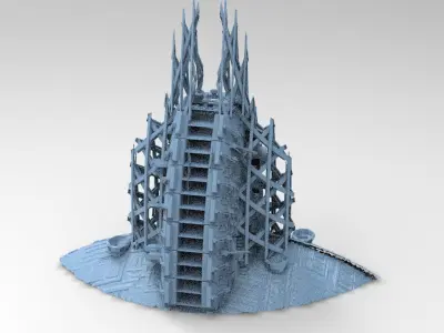 Desert Dune Rusted Drone shard half  3D model