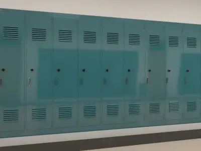 School Hallway 1 3D model