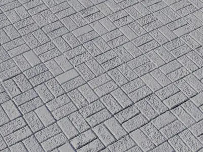 Basketweave Concrete Pavers PBR Texture Texture
