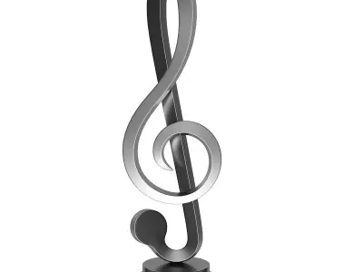 Treble Clef Figure 3D model