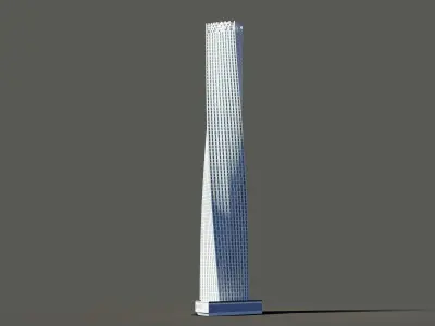 Cayan tower - Dubai marina 3D model