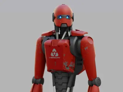 ANDROID MECHA RIGGED 3D model
