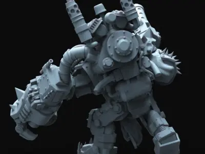  The ImmOrkan Mad Max style Orc Warboss 3D print model