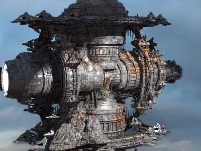 Terra former mining ship 1 3D model