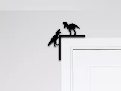 Dinosaur Door Corner Decor 3D print model