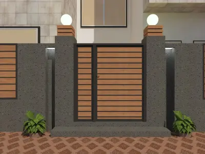 GATE - ENTRANCE DOOR Low-poly 3D model