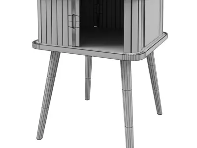SIDE TABLE BARBIER NATURAL 3D model