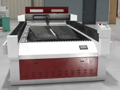  Red CNC Laser Cutting Machine with Aluminum Sheet 