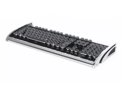 Retro Keyboard Low-poly 3D model