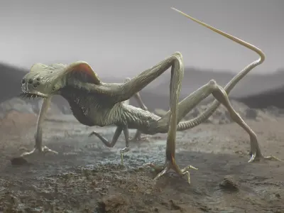 The Alien Symbiont from Sputnik Low-poly 3D model