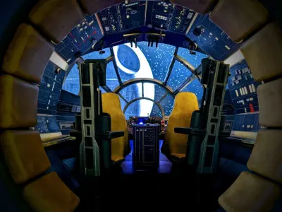 Millennium Falcon cockpit Rear Seats 3D print model