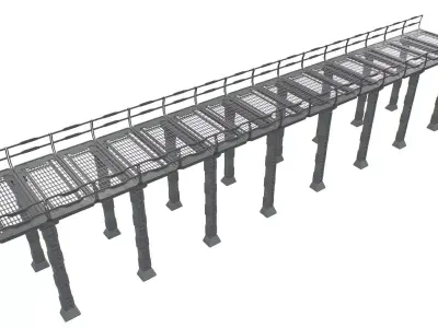 Sc Fi Bridge Low-poly 3D model