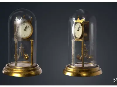 Mantel Clock 3 -  CLocks 1900s 3D model
