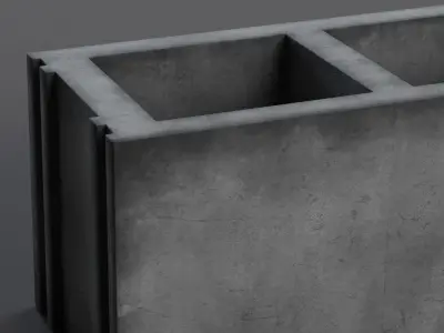 Concrete Block Free low-poly 3D model