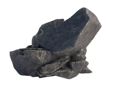 Magma rock  Low-poly 3D model