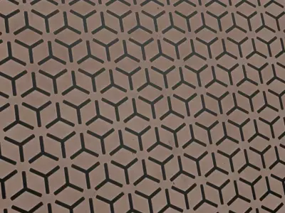 Modern Geometric 3D Wood Screen PBR Texture
