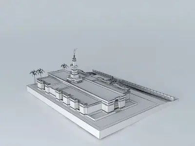 LDS., Temple Suva Fiji. Templo Mormon, 91st.Operating Temple. Free 3D model