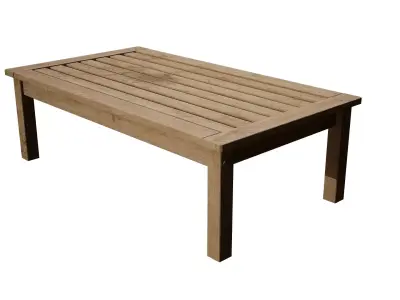 Outside Wooden Furniture - Weathered Low-poly 3D model