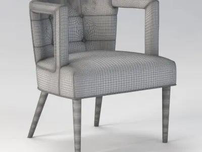 Mr Brown Eliza Modern Window Arm Chair 3D model
