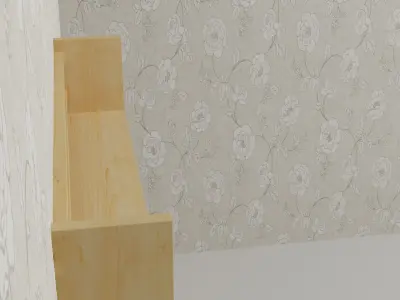 Game ready Russian shelf Low-poly 3D model