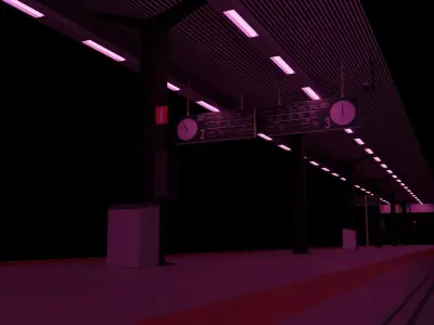 Train Station Free 3D model