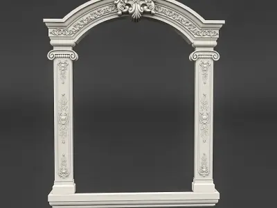 classic patterned window 01 3D model