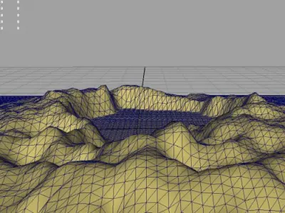 3d Terrain Mountain Lake 3D model