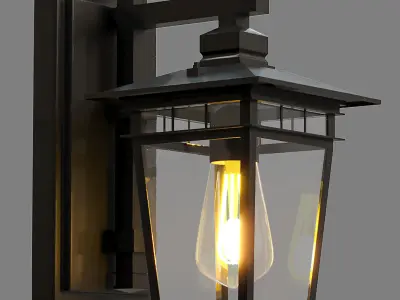 Retro Outdoor Wall Light 3D model