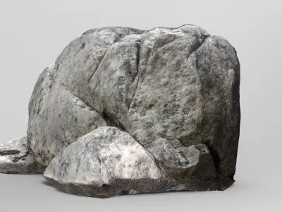 ROCK3 HIGH AND LOW POLY 8K Low-poly 3D model