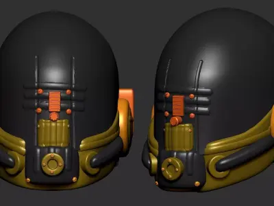 helmet high poly sculpt 3d printable ver 7 3D model 3D model 83
