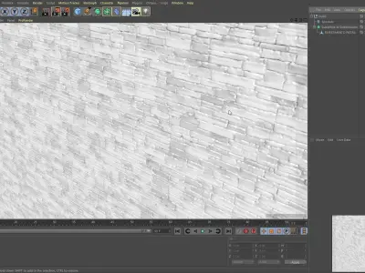 Brick wall - Cinema4d generator Free 3D model