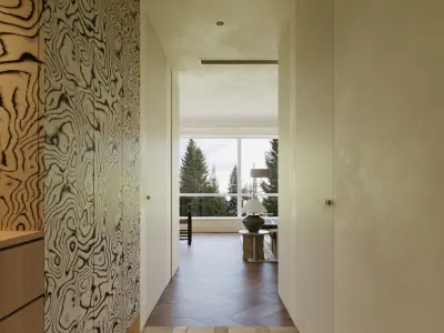 Insta Style Living Room With Kitchen 3D model