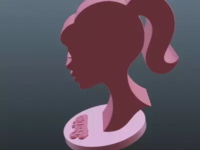 Barbie lamp 3D print model