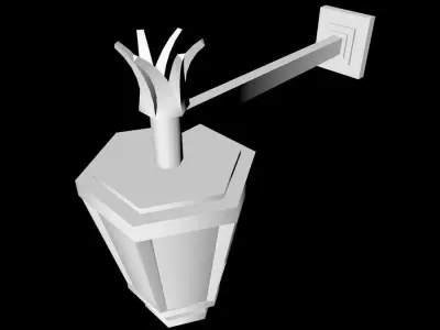 Elegant Antic Outdoor Wall Light Low Poly Low-poly 3D model