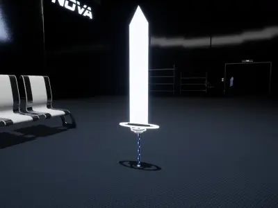 LowPoly Light Sword  Low-poly 3D model