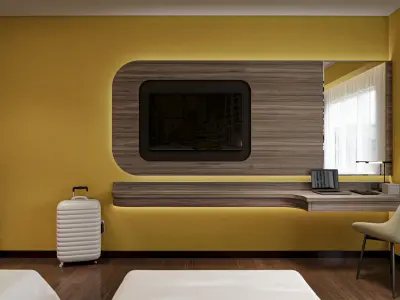 Bedroom Hotel - Contemporary Blend - Fbx - Obj  3D model