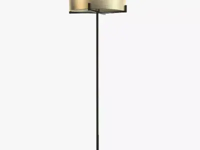Porta Romana Cross Braced Floor Lamp 3D model