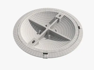 cast iron hatch 5 3D model