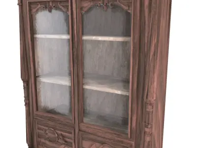 Hunting-style bookcase 3D model