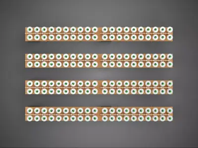 ILLUSTRATION VISUALIZATION DUTCH BUCKET HYDROPONIC SYSTEM TRAY 3D model