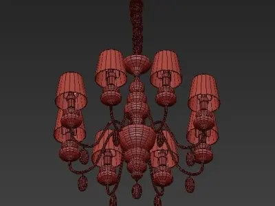 Masiero Eva Chandelier 8 3D model