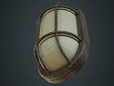 Bulkhead Light 1C Low-poly 3D model