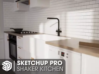 Kitchen - Shaker Style - SketchUp Model 3D model