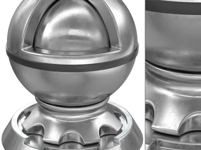 Metal set four spheres Texture