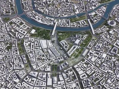 Moscow Low-poly 3D model