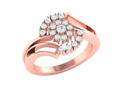 Women Ring  Render 3dm STL OBJ FBX Details 3D print model 355