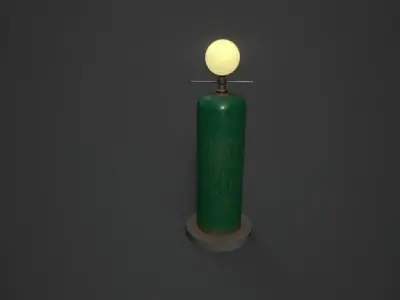 Lamp PBR candle Low-poly 3D model