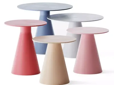 Jackless round metal coffee tables by Bla Station 3D model