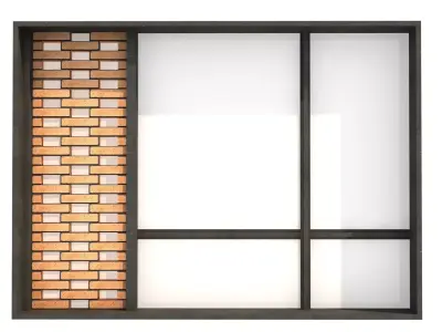 brick window 3D model