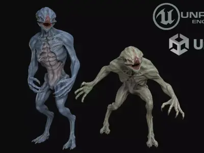 Alien monster2 Low-poly 3D model